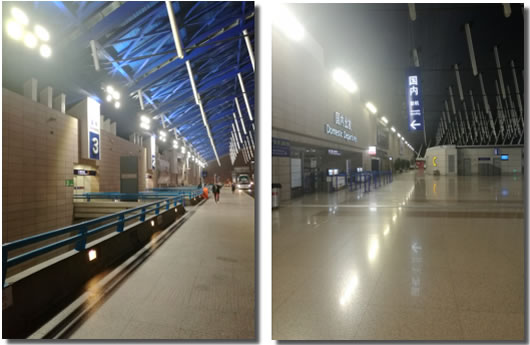 浦东国际机场T1、T2航站楼非24小时亮灯区域